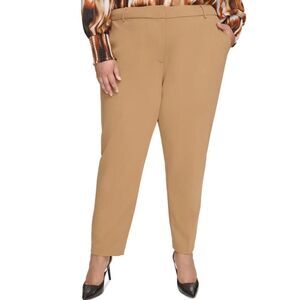 Calvin Klein Women's Straight-Leg Ankle Pants Color Luggage 18W